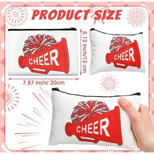 Cheer Makeup Bag Zipper Pouch for Cheer Team/Party Supplies/Gifts/Set of 2!!-NWT